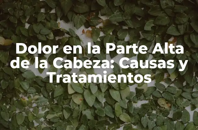 Dolor en la Parte Alta de la Cabeza: Causas y Tratamientos 2 ¿Cuáles son las Causas del Dolor en la Parte Alta de la Cabeza?