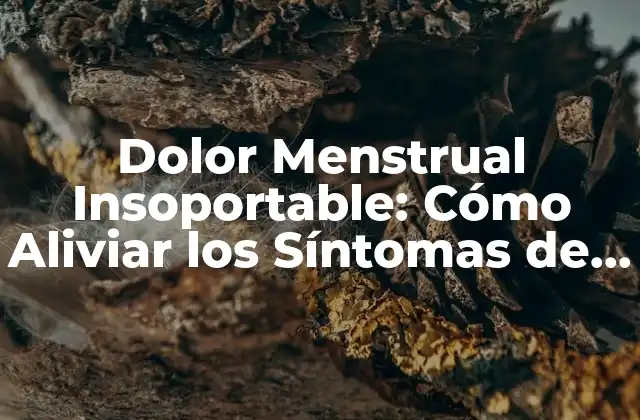 Dolor Menstrual Insoportable: Cómo Aliviar los Síntomas de la Disfunción Menstrual
