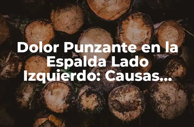 Dolor Punzante en la Espalda Lado Izquierdo: Causas, Síntomas y Tratamientos