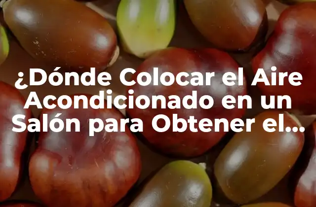 ¿dónde Colocar el Aire Acondicionado en un Salón para Obtener el Mejor Rendimiento?