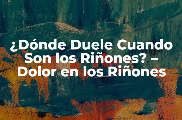 Causas de Dolor en los Riñones