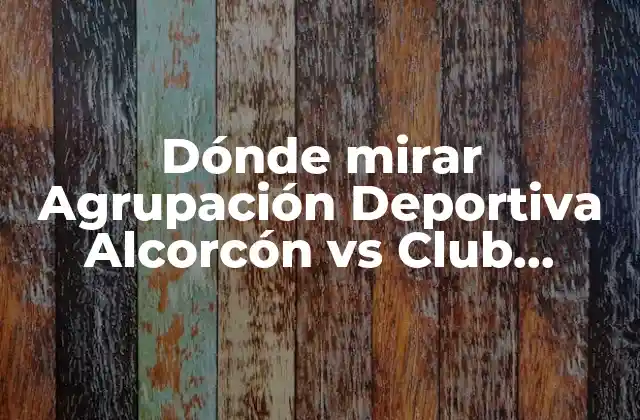 Dónde Mirar Agrupación Deportiva Alcorcón Vs Club Deportivo Castellón en Vivo