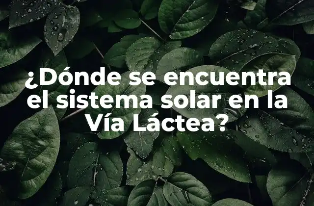 ¿dónde Se Encuentra el Sistema Solar en la Vía Láctea?