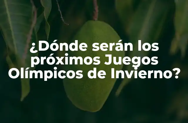 ¿dónde Serán los Próximos Juegos Olímpicos de Invierno?