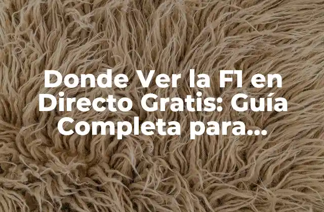 Donde Ver la F1 en Directo Gratis: Guía Completa para Aprovechar la Temporada de F1