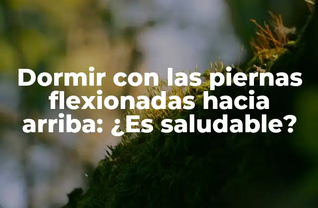 Dormir con las Piernas Flexionadas hacia Arriba: ¿es Saludable?