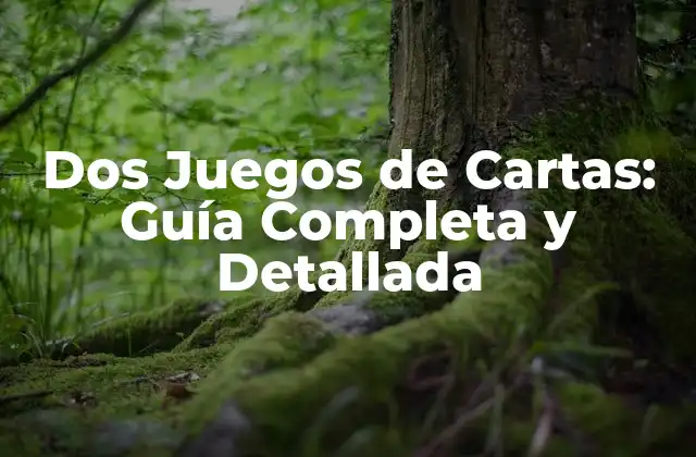 Dos Juegos de Cartas: Guía Completa y Detallada