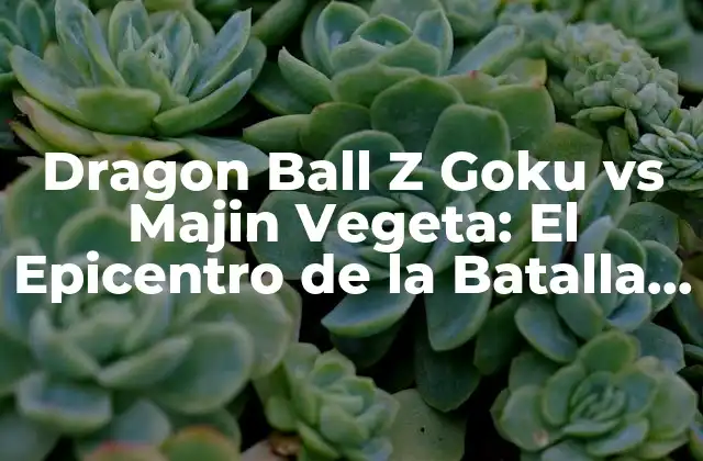 Dragon Ball Z Goku Vs Majin Vegeta: el Epicentro de la Batalla de los Dioses