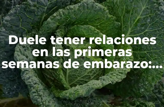 Duele Tener Relaciones en las Primeras Semanas de Embarazo: ¿es Seguro?