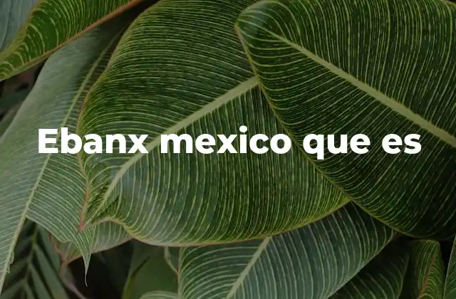 Ebanx Mexico que es