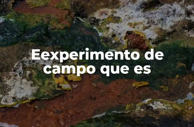 Eexperimento de Campo que es 2 Diferencias entre experimentos de campo y laboratorio