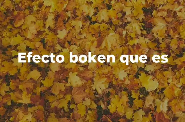 Efecto Boken que es