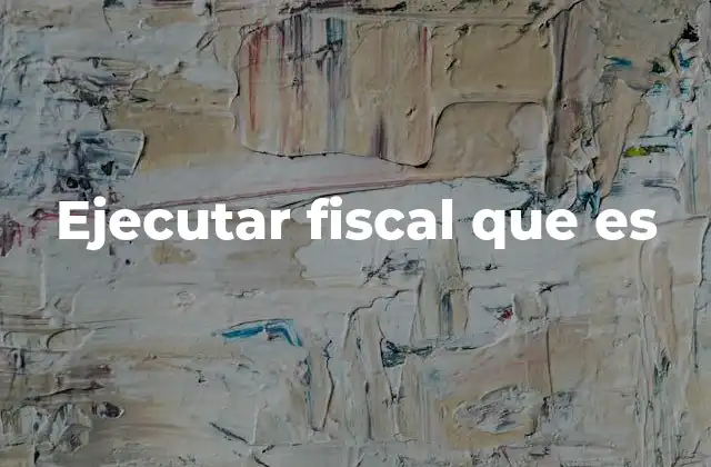 Ejecutar Fiscal que es