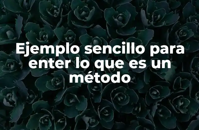 Introducción a la estructura de un método