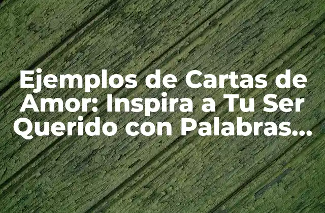 Ejemplos de Cartas de Amor: Inspira a Tu Ser Querido con Palabras Emocionantes