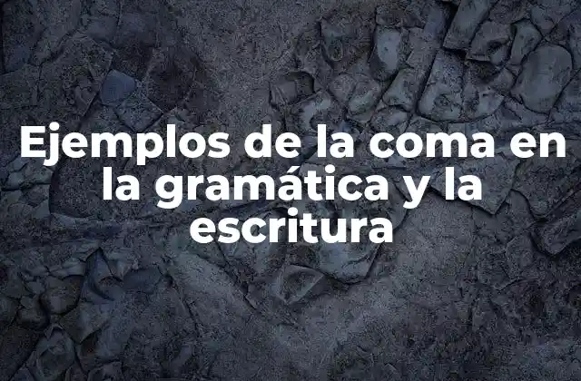 Ejemplos de la Coma en la Gramática y la Escritura