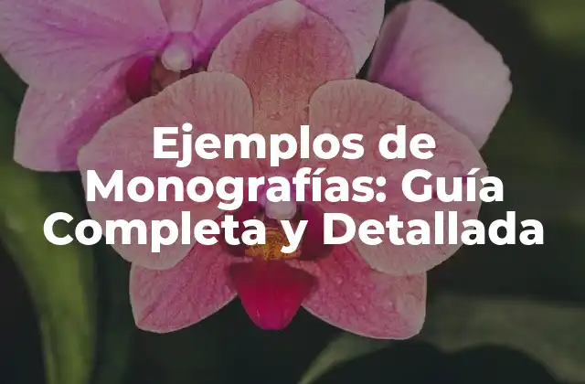 Ejemplos de Monografías: Guía Completa y Detallada