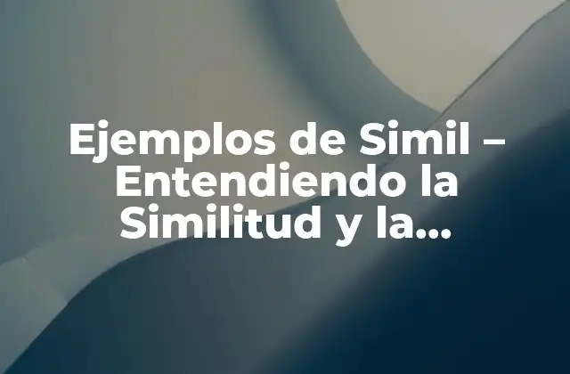 Ejemplos de Simil – Entendiendo la Similitud y la Diversidad