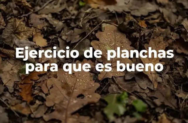 Beneficios del ejercicio de planchas para el cuerpo