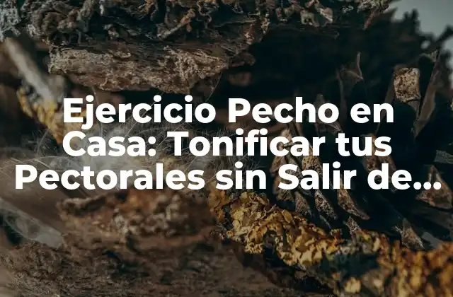Ejercicio Pecho en Casa: Tonificar Tus Pectorales sin Salir de Tu Hogar