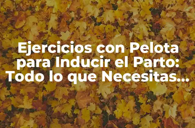 Ejercicios con Pelota para Inducir el Parto: Todo Lo que Necesitas Saber