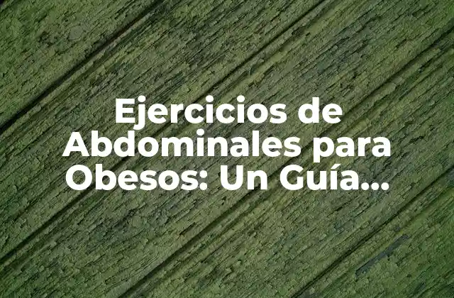 Ejercicios de Abdominales para Obesos: un Guía Completa