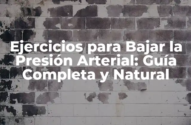 Ejercicios para Bajar la Presión Arterial: Guía Completa y Natural