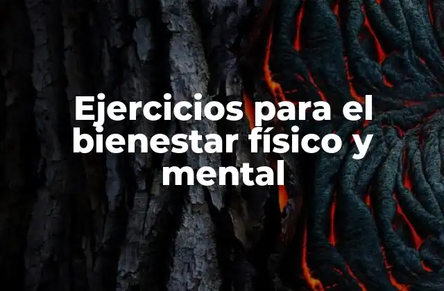 Ejercicios para el Bienestar Físico y Mental