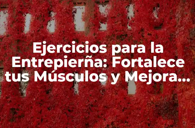 Ejercicios para la Entrepierña: Fortalece Tus Músculos y Mejora Tu Flexibilidad