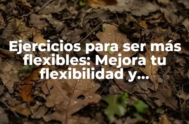 Ejercicios para Ser Más Flexibles: Mejora Tu Flexibilidad y Movimiento