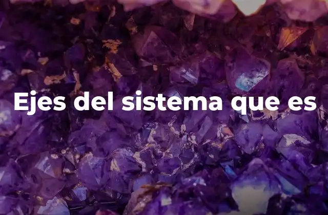 Ejes Del Sistema que es