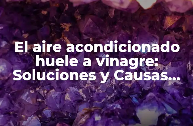 El Aire Acondicionado Huele a Vinagre: Soluciones y Causas Del Problema