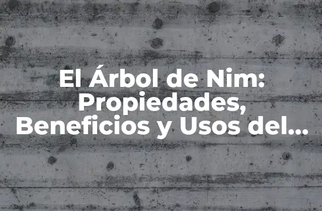 El Árbol de Nim: Propiedades, Beneficios y Usos Del Árbol de Nim