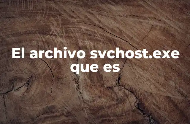 El Archivo Svchost.exe que es