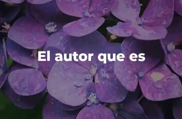 El Autor que es