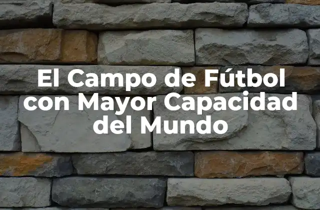 El Campo de Fútbol con Mayor Capacidad Del Mundo