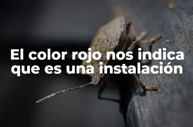 El Color Rojo Nos Indica que es una Instalación