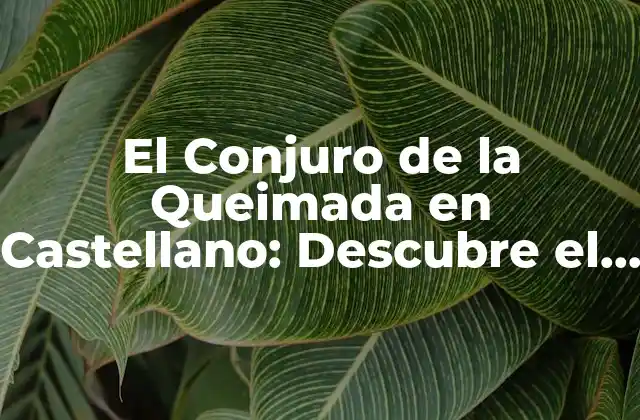 El Conjuro de la Queimada en Castellano: Descubre el Ritual Gallego para Ahuyentar Malos Espíritus