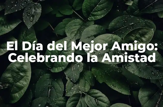 El Día Del Mejor Amigo: Celebrando la Amistad