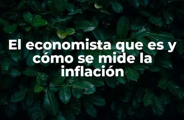 El Economista que es y Cómo Se Mide la Inflación