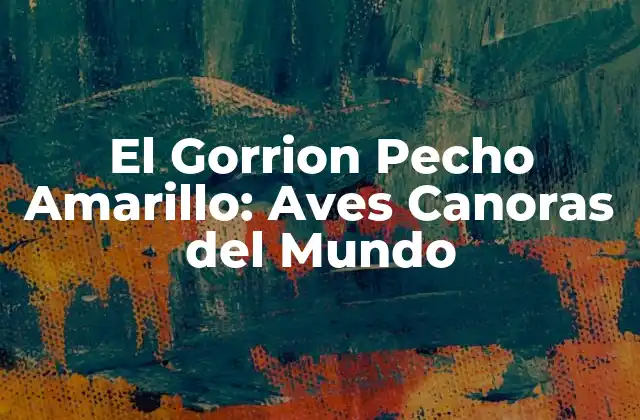 El Gorrion Pecho Amarillo: Aves Canoras Del Mundo