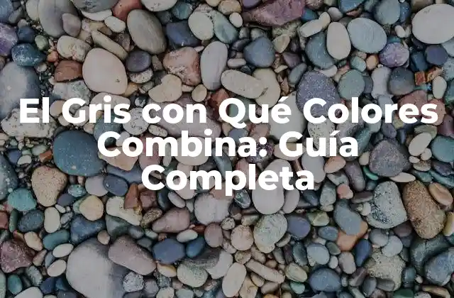El Gris con Qué Colores Combina: Guía Completa