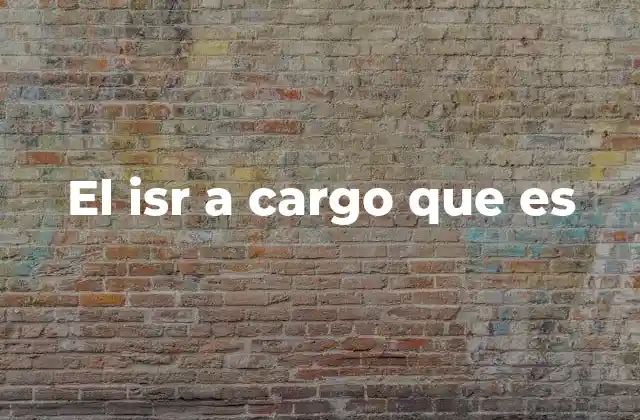 El Isr a Cargo que es