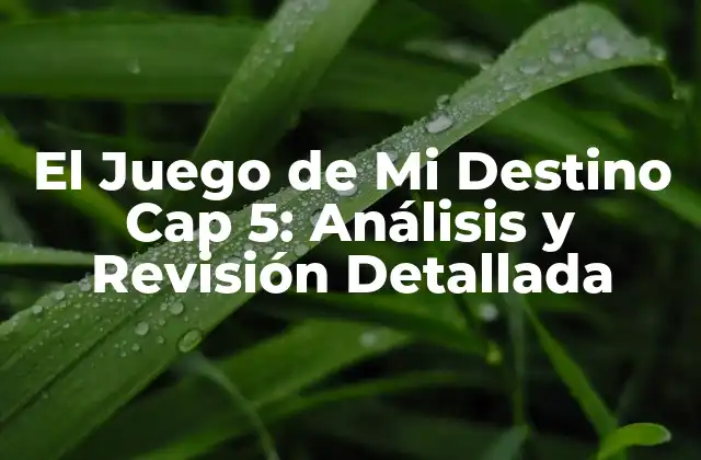 El Juego de Mi Destino Cap 5: Análisis y Revisión Detallada