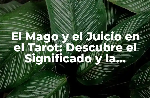 El Mago y el Juicio en el Tarot: Descubre el Significado y la Interpretación