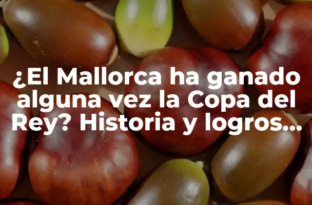 ¿el Mallorca Ha Ganado Alguna Vez la Copa Del Rey? Historia y Logros Del Club Balear