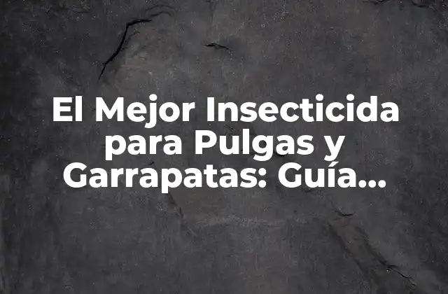 El Mejor Insecticida para Pulgas y Garrapatas: Guía Completa