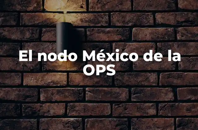 El Nodo México de la Ops