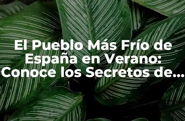 El Pueblo Más Frío de España en Verano: Conoce los Secretos de Molina de Aragón