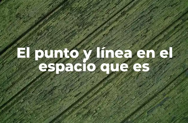 El Punto y Línea en el Espacio que es